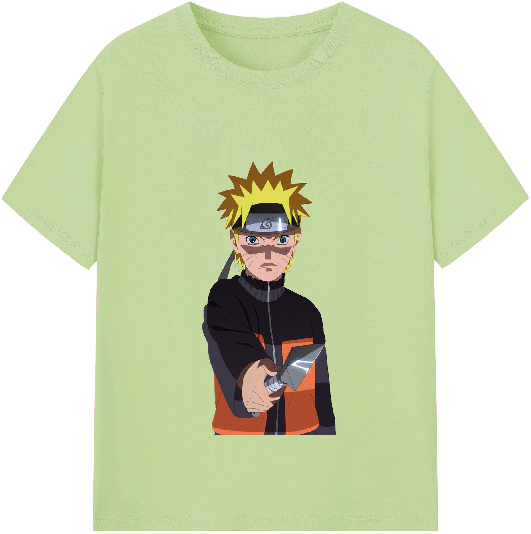 （画像用） NARUTO -ナルト- うずまき ナルト Uzumaki Naruto 綿100％半袖Tシャツ（フロントプリント）